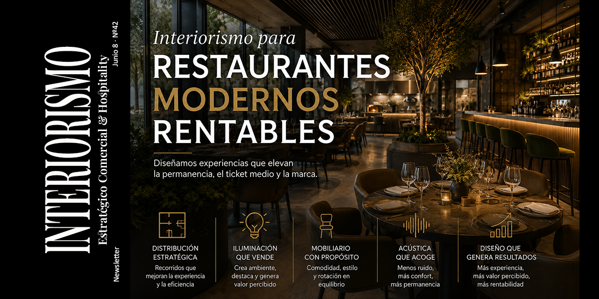 Interiorismo para restaurantes modernos rentables