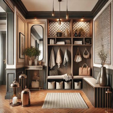 Vestidor transicional con almacenamiento elegante y diseño organizado, seleccionado Suárez & Co. Interiorismo. Espacio funcional y lujoso